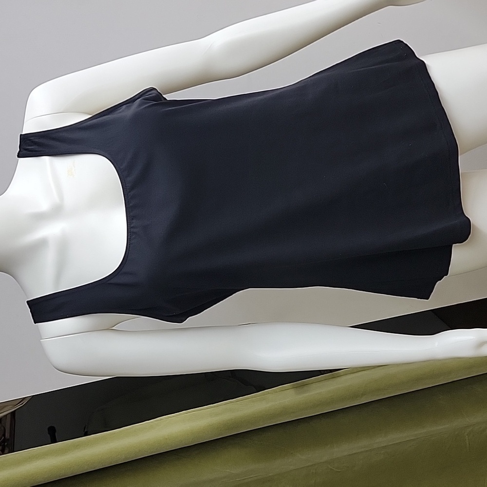 Donna Little Black Tank Top Polyamide and Spandex Size XL